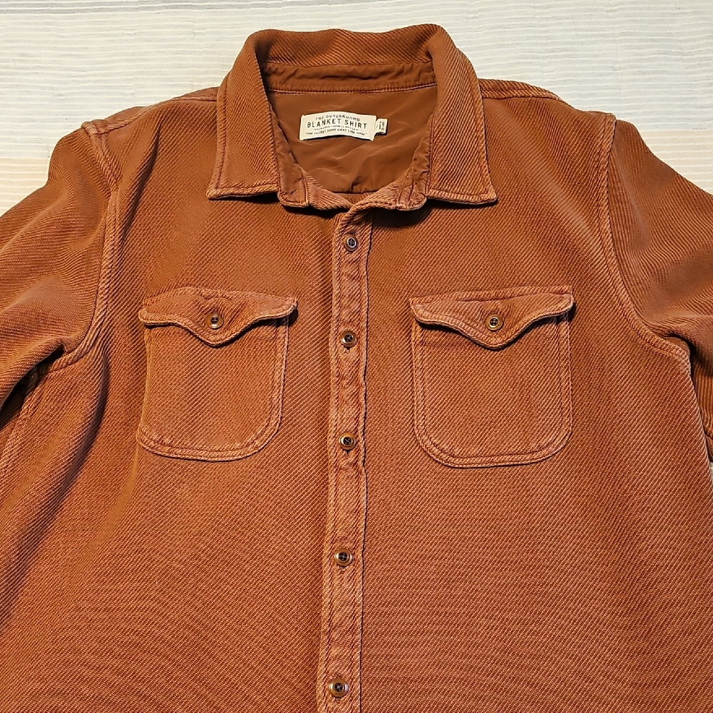 Outerknown Men's Rust Orange Button-Down Shirt